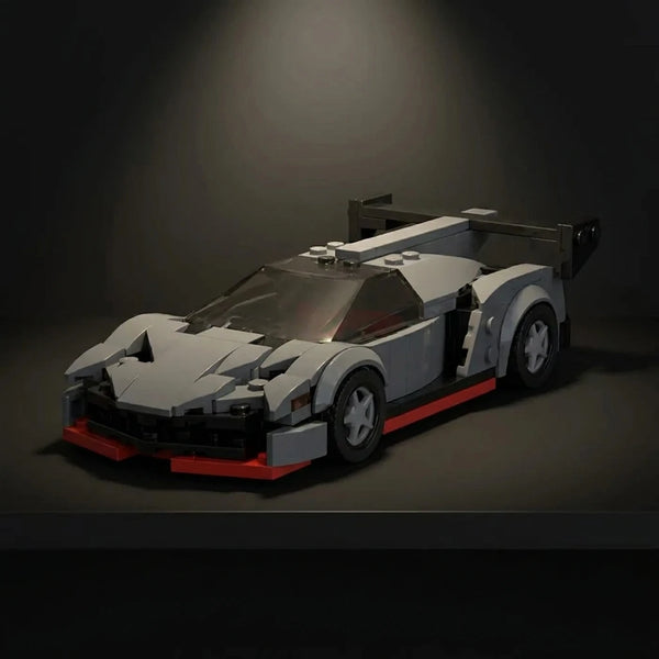 Lamborghini Veneno Brick Model displayed in a premium collector setup