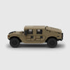 Desert tan AM General HMMWV brick model side profile view