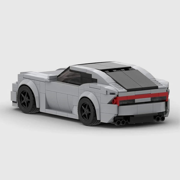 Grey Audi RS5 brick model rear three quarter view