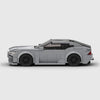 Grey Audi RS5 brick model side profile view
