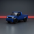 blue pickup brick car model front angle view off road style