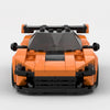 Orange McLaren 720S GT3X Racer brick model straight front view