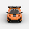 Orange McLaren 720S GT3X Racer brick model high front view