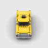 Yellow with black and white checkerboard stripe Checker Marathon brick model front view