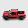 Red and grey brick model rear three quarter view