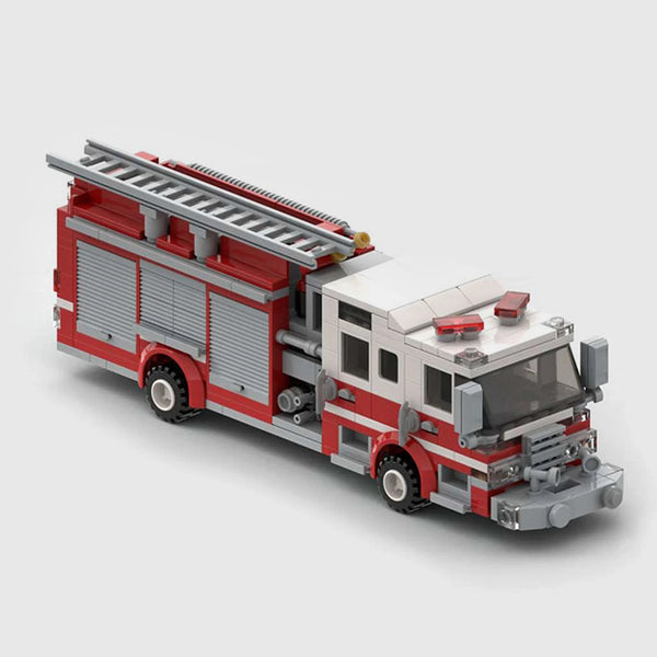 City Fire Engine brick model front 3q view