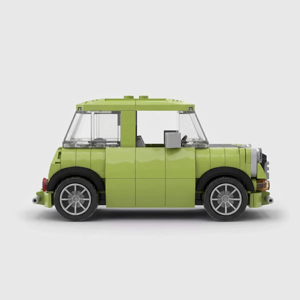 Classic Mini Green Edition brick model side profile view