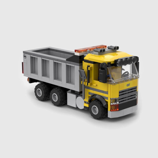 Construction Dump Truck brick model hero view