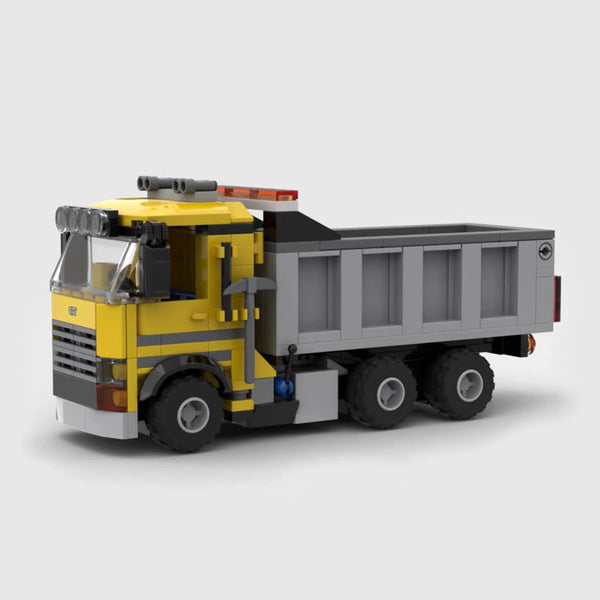 Construction Dump Truck brick model front 3q view