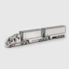 Conventional Truck with Double Trailer brick model front 3q view