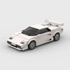 White Lamborghini Countach brick model high front three quarter view