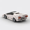 White Lamborghini Countach brick model rear three quarter view