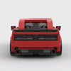 Red Dodge SRT Demon Red Edition brick model straight rear view