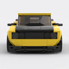 Yellow Dodge Challenger SRT Demon Yellow Edition brick model straight front view