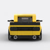 Yellow Dodge Challenger SRT Demon Yellow Edition brick model straight rear view