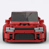 Red Dodge Charger Red Edition brick model straight front view