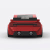 Red Dodge Charger Red Edition brick model straight rear view