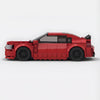 Red Dodge Charger Red Edition brick model side profile view