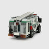 White with green stripes brick model rear three quarter view