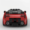 Red Ferrari FXX brick model straight rear view