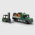 Flatbed Truck with Forklift and Cargo brick model hero view