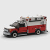 City Ambulance Truck brick model front 3q view