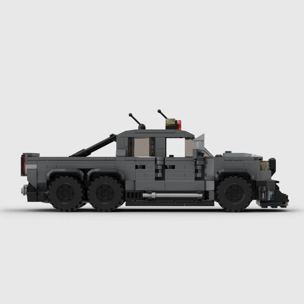 Grey brick model side profile view