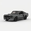 Grey Ford Mustang Eleanor GT500 brick model front three quarter view