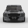 Grey Ford Mustang Eleanor GT500 brick model straight front view