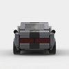 Grey Ford Mustang Eleanor GT500 brick model straight rear view