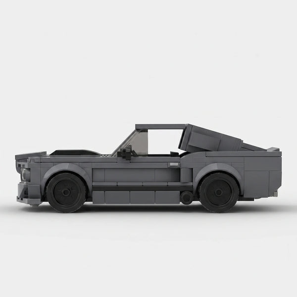 Grey Ford Mustang Eleanor GT500 brick model side profile view