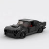 Black Ford Mustang Fastback brick model front three quarter view