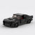 Black Ford Mustang Fastback brick model front three quarter view