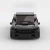 Black Ford Mustang Fastback brick model straight front view