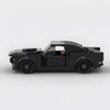 Black Ford Mustang Fastback brick model side profile view