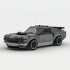 Grey Ford 1969 Mustang Boss 302 brick model front three quarter view