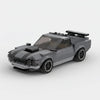 Grey Ford 1969 Mustang Boss 302 brick model high front three quarter view