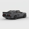 Grey Ford 1969 Mustang Boss 302 brick model rear three quarter view