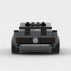 Grey Ford 1969 Mustang Boss 302 brick model straight rear view