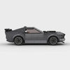 Grey Ford 1969 Mustang Boss 302 brick model side profile view