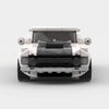 White Ford 1969 Mustang Boss 302 brick model straight front view