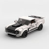 White Ford 1969 Mustang Boss 302 brick model high front three quarter view