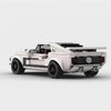 White Ford 1969 Mustang Boss 302 brick model rear three quarter view
