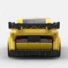 Yellow Ford Mustang GT3 Le Mans Edition brick model straight rear view