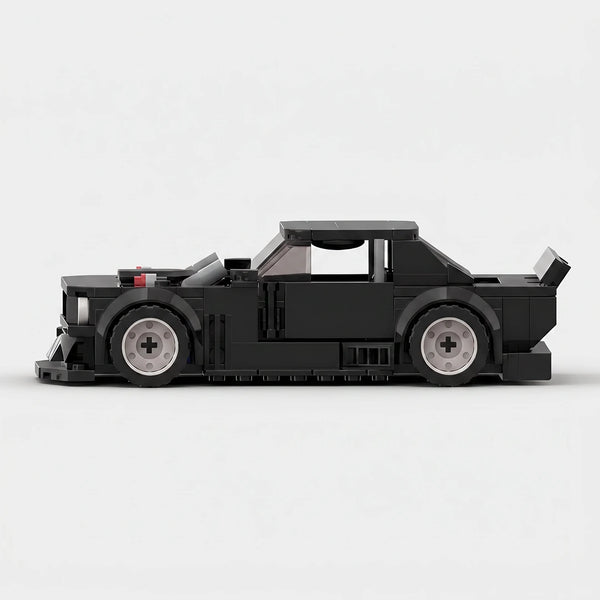 Black Ford Mustang Hoonicorn RTR brick model side profile view