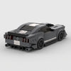 Grey Ford Mustang Shelby GT500 brick model rear three quarter view