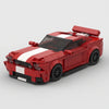 Red Ford Mustang Shelby GT500 brick model front three quarter view