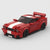 Red Ford Mustang Shelby GT500 brick model front three quarter view