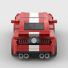 Red Ford Mustang Shelby GT500 brick model high rear view