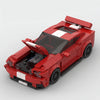 Red Ford Mustang Shelby GT500 brick model with opening features